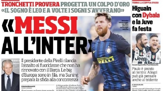 FOTO - Corriere dello Sport in prima pagina: Affondo del Napoli, l'obiettivo è Defrel