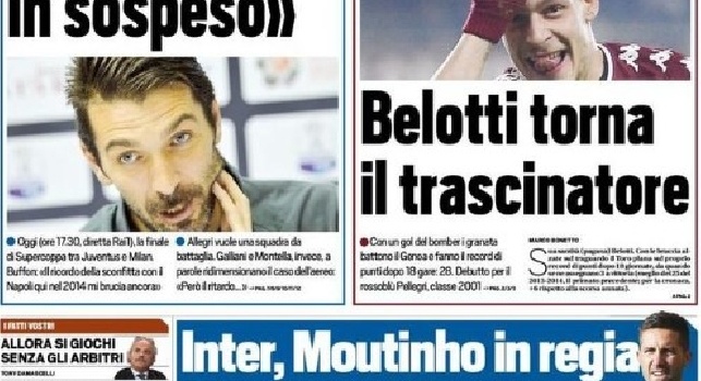 Tuttosport in prima pagina: Gabbiadini saluta il Napoli segnando il rigore decisivo (FOTO)
