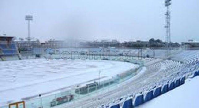 Pescara-Fiorentina rischia di essere rinviata per neve: si attende la decisione del Prefetto