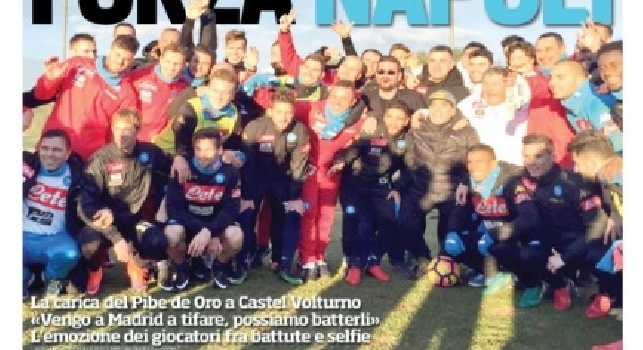 La prima pagina del Corriere dello Sport: Viva Diego, Forza Napoli