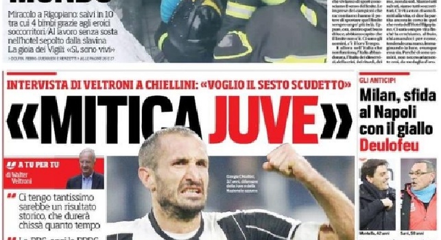 Corriere dello Sport in prima pagina: Napoli, sfida al Milan con il giallo Deulofeu