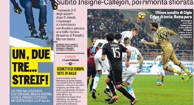 Prima pagina Gazzetta: Il Napoli vola, il Milan vale! (FOTO)