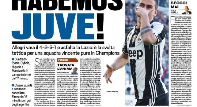 Tuttosport in prima pagina: La Roma non molla, l'Inter c'è (FOTO)