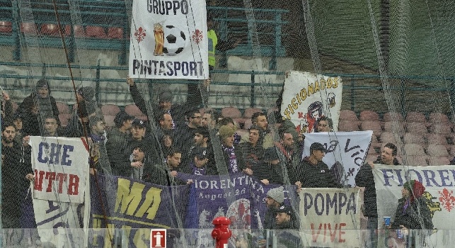 Napoli-Fiorentina, 150 tifosi viola al seguito nel settore ospiti (FOTO CN24)