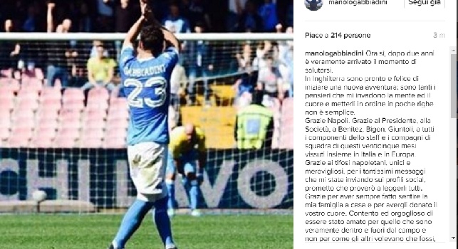 Gabbiadini dice addio a Napoli, lettera da brividi: Ho apprezzato il vostro modo di incoraggiarmi, ci avete donato il vostro cuore