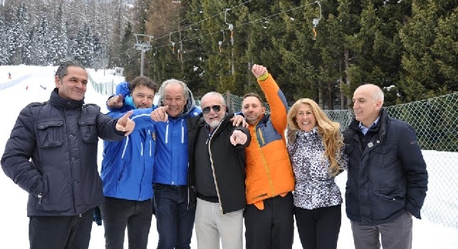 De Laurentiis in Trentino, erano 14 anni che non indossava gli sci! Protagonista anche sul gatto delle nevi!