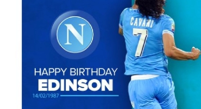 Oggi è il compleanno di Cavani, arrivano gli auguri della SSC Napoli (FOTO)