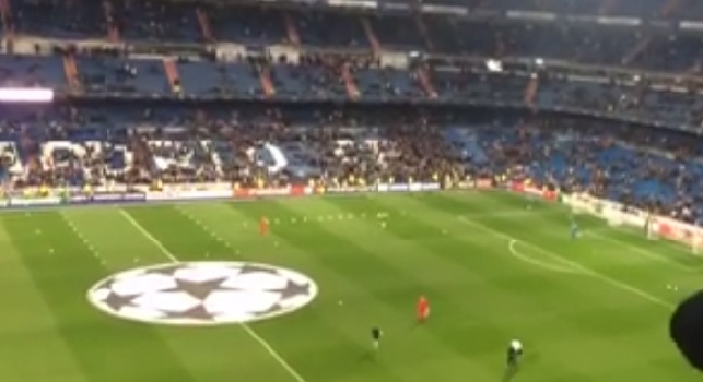 Real Madrid-Napoli, l'ingresso in campo da una visuale inedita: atmosfera pazzesca! (VIDEO)