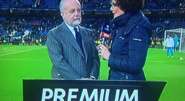 De Laurentiis a Premium: Ibra al Napoli? Magari da allenatore tra 5 anni. Maradona ha già testato il ruolo di nostro ambasciatore oggi. Bernabeu? Sembra di giocare in casa