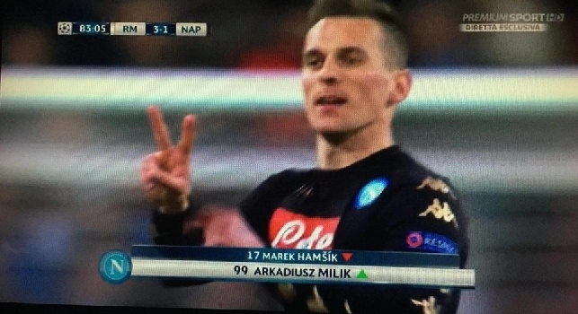 Sarri tenta il tutto per tutto: torna in campo Milik al posto di Hamsik [VIDEO]