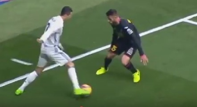 Real-Espanyol, numero pazzesco di Cristiano Ronaldo: elastico con tunnel a David Lopez! [VIDEO]