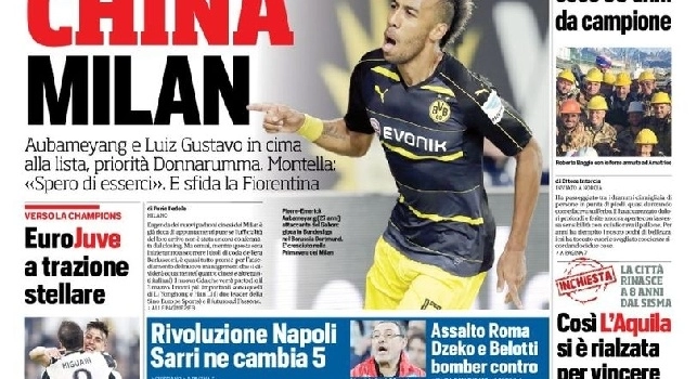 Prima pagina Corriere dello Sport: Rivoluzione Napoli, Sarri ne cambia cinque [FOTO]