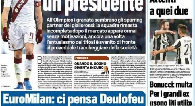 Prima pagina Tuttosport: L'Inter ringrazia Gabigol e anche...Mazzoleni [FOTO]