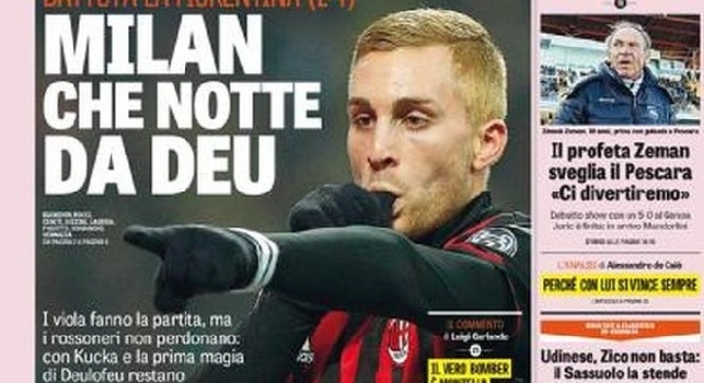 Prima pagina Gazzetta: Roma e Napoli, Dzeko e Insigne avanti a suon di reti [FOTO]