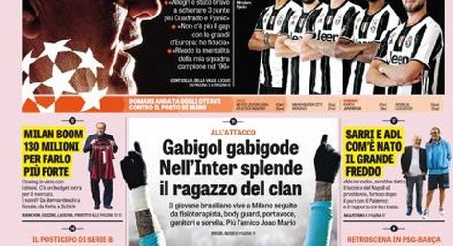 Prima pagina Gazzetta: Sarri ad ADL dopo il Palermo: 'Me ne vado', così è nato il grande freddo [FOTO]