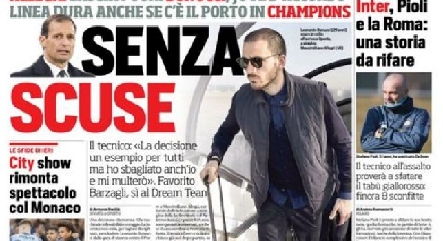 La prima pagina del Corriere dello Sport: Napoli, un girone di gol