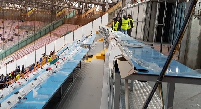 San Paolo, grande novit&agrave;: addio scalinata, le squadre in futuro accederanno da centrocampo! Tribuna stampa tutta azzurra [FOTOGALLERY]