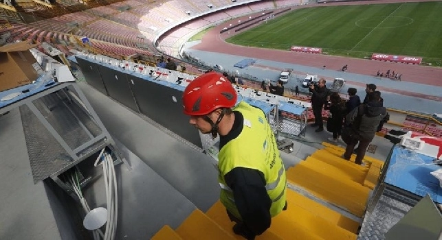San Paolo, vi proponiamo la nuova tribuna stampa: dai nuovi banchi alla presenza dei bagni [FOTO CN24]