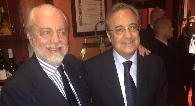 Pranzo Uefa tra Napoli e Real Madrid, pronte le postazioni di De Laurentis e Perez [FOTO E VIDEO]