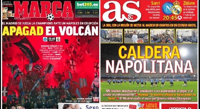 'Caldera napolitana', i quotidiani spagnoli temono il 'caldo' del San Paolo [FOTO]