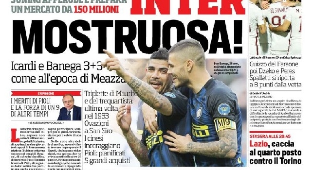 Prima pagina Corriere dello Sport: Il Napoli riparte e attacca la Juve [FOTO]