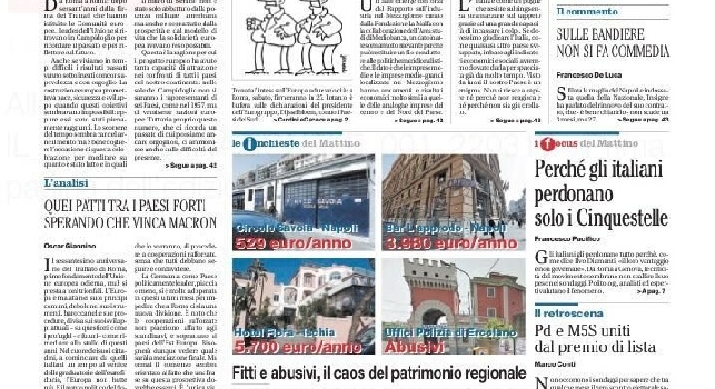 Prima pagina Il Mattino: Scossa Insigne, se lascio Napoli non è colpa mia [FOTO]