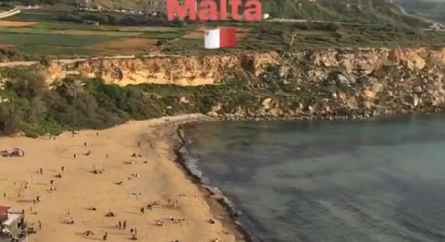 Week end di riposo per gli azzurri, Hamsik con la Slovacchia vola a Malta: che panorama! [VIDEO]