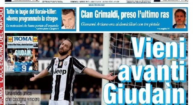 Il Roma senza pietà in prima pagina: Vieni avanti Giudaìn! [FOTO]