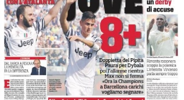 Corriere dello Sport, la prima pagina: Il Napoli stende l'Udinese: è a -2 dai giallorossi [FOTO]