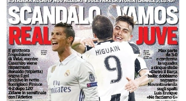Prima pagina Corriere dello Sport: Scandalo Real, Vamos Juve. Roma-Szczesny, spunta il Napoli [FOTO]