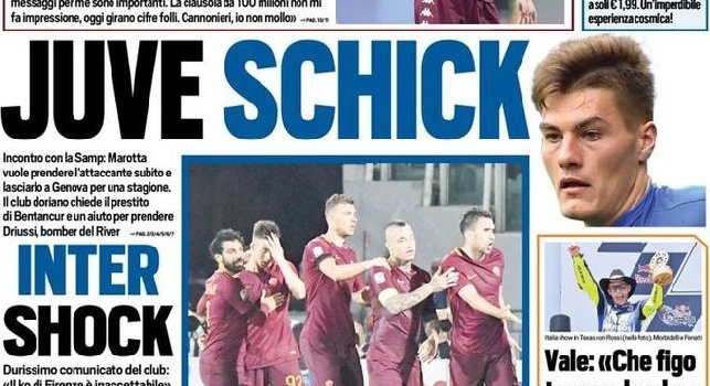 Tuttosport in prima pagina: Juve Schick: Marotta vuole prenderlo subito [FOTO]