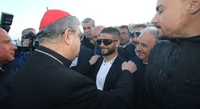 Cardinale Sepe con Lorenzo Insigne