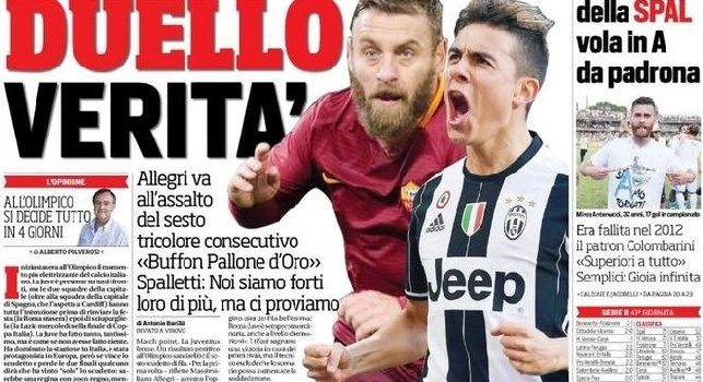 Prima pagina Corriere dello Sport: Pirlo: Sarri-De Laurentiis, scintille sul contratto [FOTO]