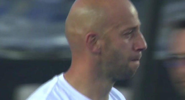 Atalanta-Chievo 1-0, si ritira Migliaccio: il napoletano visibilmente emozionato a fine gara