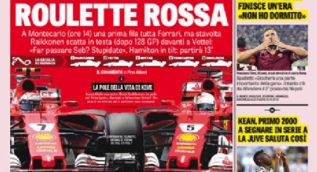 La prima pagina della Gazzetta dello Sport: Totti, ciao Roma: Non ho dormito [FOTO]
