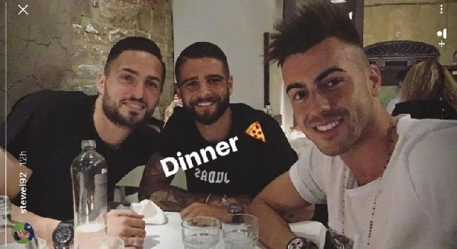 Insigne a cena con El Shaarawy e D'Ambrosio [FOTO]