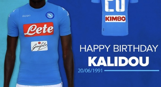 Koulibaly compie 26 anni, gli auguri dell'SSC Napoli su Twitter [FOTO]