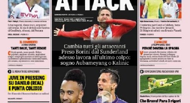 La prima pagina della Gazzetta dello Sport 29/06/2017