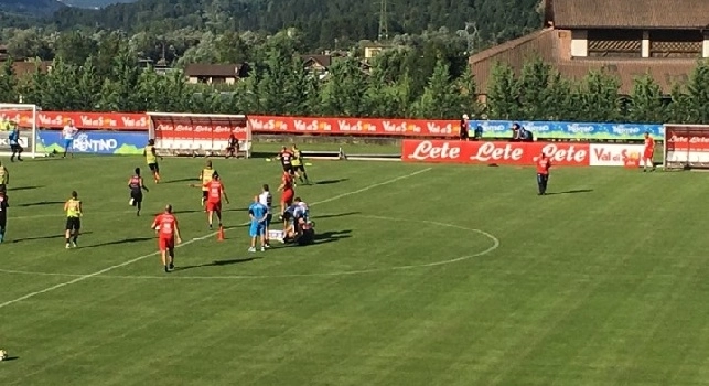 Tonelli a terra in campo a Dimaro