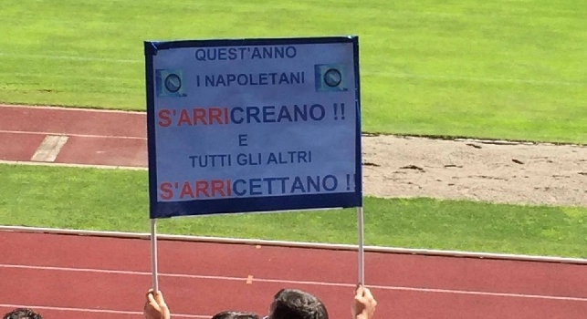 Dimaro, striscione per gli azzurri al Comunale di Carciato
