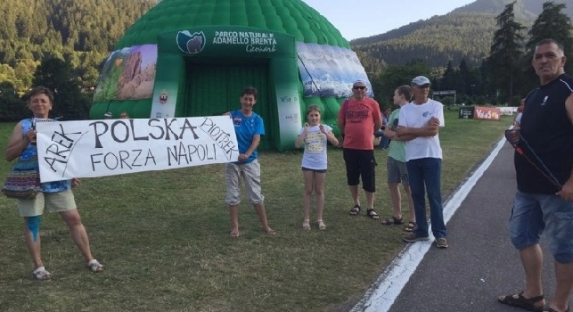 Polska Forza Napoli: delegazione di tifosi polacchi a Dimaro