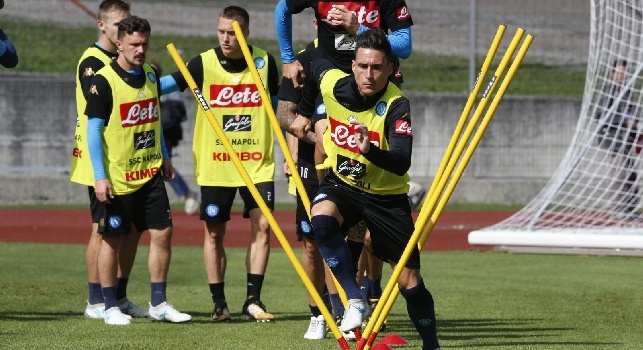 Dimaro, giorno 17: allenamento mattutino per il Napoli