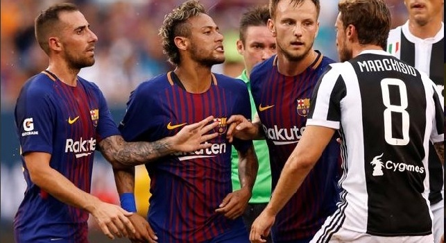 Neymar umilia la Juve, Marchisio si vendica: entrata killer, principio di rissa! [VIDEO]