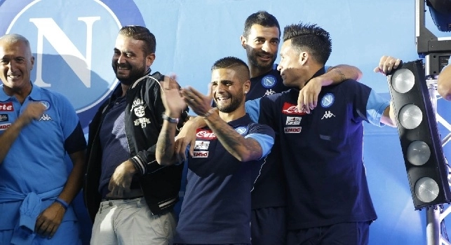 Insigne, Edo De Laurentiis, Callejon e Albiol alla presentazione ufficiale