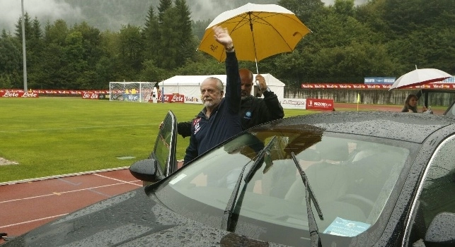 De Laurentiis alla benedizione della squadra