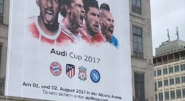 Audi Cup, Monaco si prepara all'evento: in città spunta un mega-cartellone con i volti dei protagonisti [FOTO]
