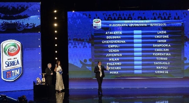 Calendario Serie A, oggi il sorteggio: il Napoli evita una big alla 1a giornata, i criteri