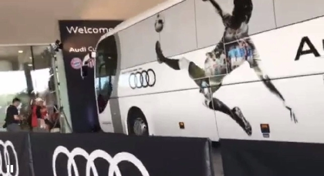 Il Napoli &egrave; appena arrivato all'Allianz Arena! [VIDEO CN24]