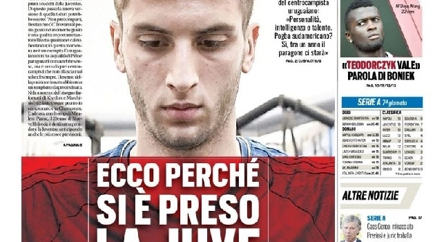 La prima pagina di Tuttosport