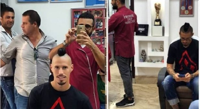 Hamsik in fila dal barbiere come un <i>comune mortale</i>, l'immagine fa il giro del web [FOTO]